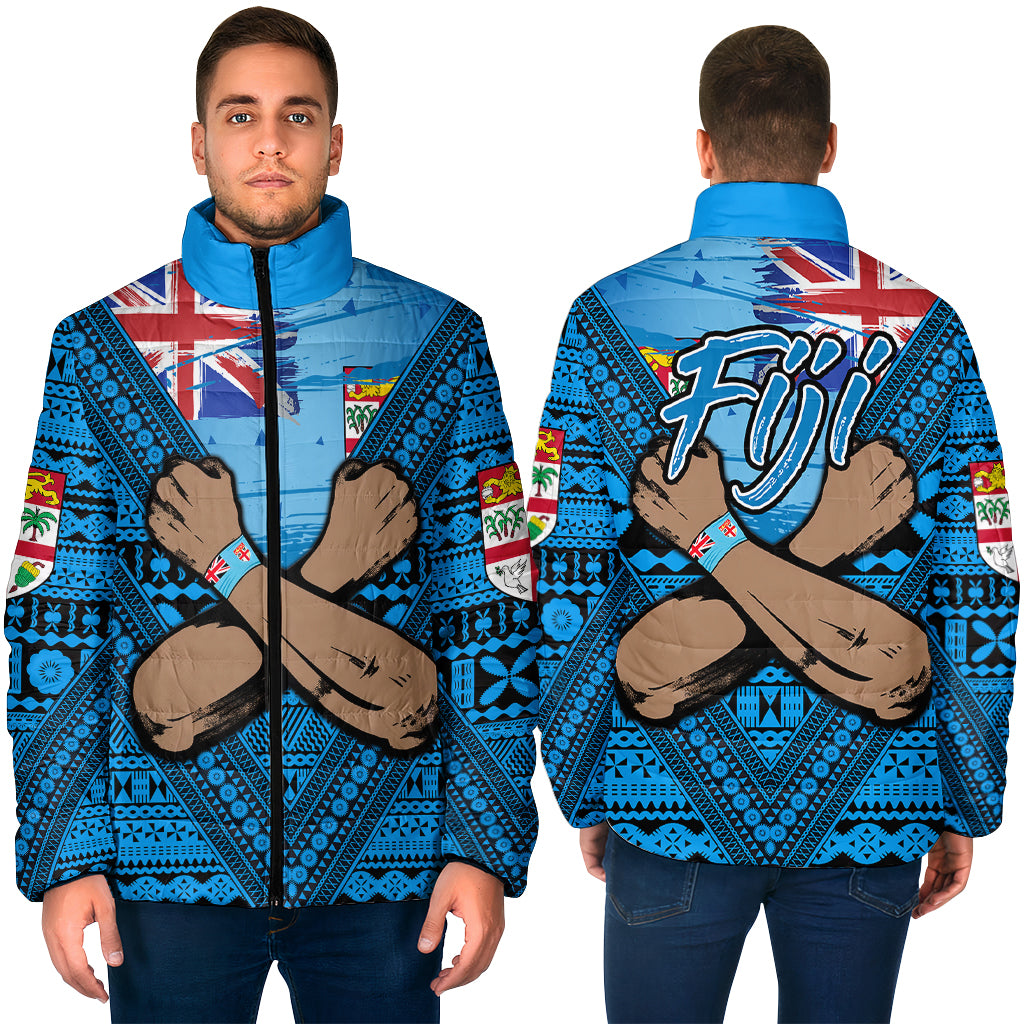 Fiji Bula Flag Padded Jackets LT10 - Polynesian Pride