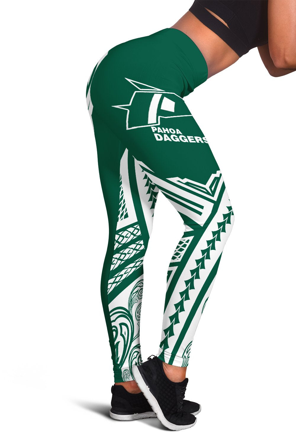 Hawaii - Pahoa High Leggings - AH Green - Polynesian Pride