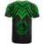 Palau Custom T Shirt Polynesian Armor Style Green - Polynesian Pride