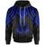 Palau Custom Hoodie Polynesian Armor Style Blue Unisex Blue - Polynesian Pride