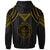 Palau Zip up Hoodie Polynesian Armor Style Gold - Polynesian Pride