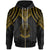 Palau Zip up Hoodie Polynesian Armor Style Gold Unisex Gold - Polynesian Pride