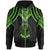 Palau Zip up Hoodie Polynesian Armor Style Green Unisex Green - Polynesian Pride