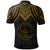 Palau Custom Polo Shirt Polynesian Armor Style Gold - Polynesian Pride