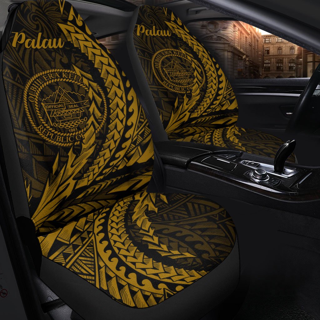 Palau Car Seat Cover - Wings Style Universal Fit Black - Polynesian Pride