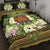 Papua New Guinea Quilt Bed Set - Polynesian Gold Patterns Collection Black - Polynesian Pride