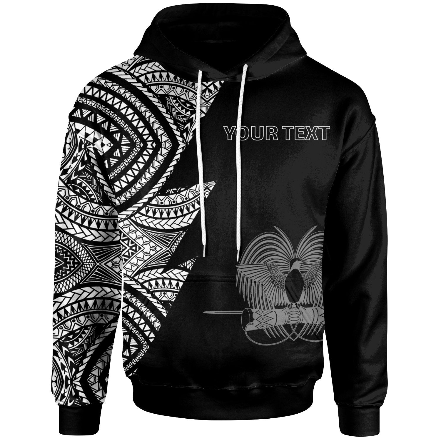 Papua New Guinea Custom Personalized Hoodie Flash Style White Unisex White - Polynesian Pride