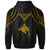 Papua New Guinea Custom Zip up Hoodie Polynesian Armor Style Gold - Polynesian Pride