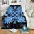 Hawaiian Quilt Maui Plant And Hibiscus Premium Blanket - Pastel Black - AH White - Polynesian Pride