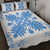 Hawaiian Quilt Maui Plant And Hibiscus Pattern Quilt Bed Set - Pastel White - AH - Polynesian Pride