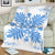 Hawaiian Quilt Maui Plant And Hibiscus Premium Blanket - Pastel White - AH - Polynesian Pride