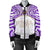 Hawaii Bomber Jacket - Kanaka Pearl City High School Women's Bomber Jacket Demodern Style AH White - Polynesian Pride