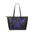 Personalized - Hawaii Kakau Polynesian Turtle Map Small Leather Tote - Purple Gold - Polynesian Pride