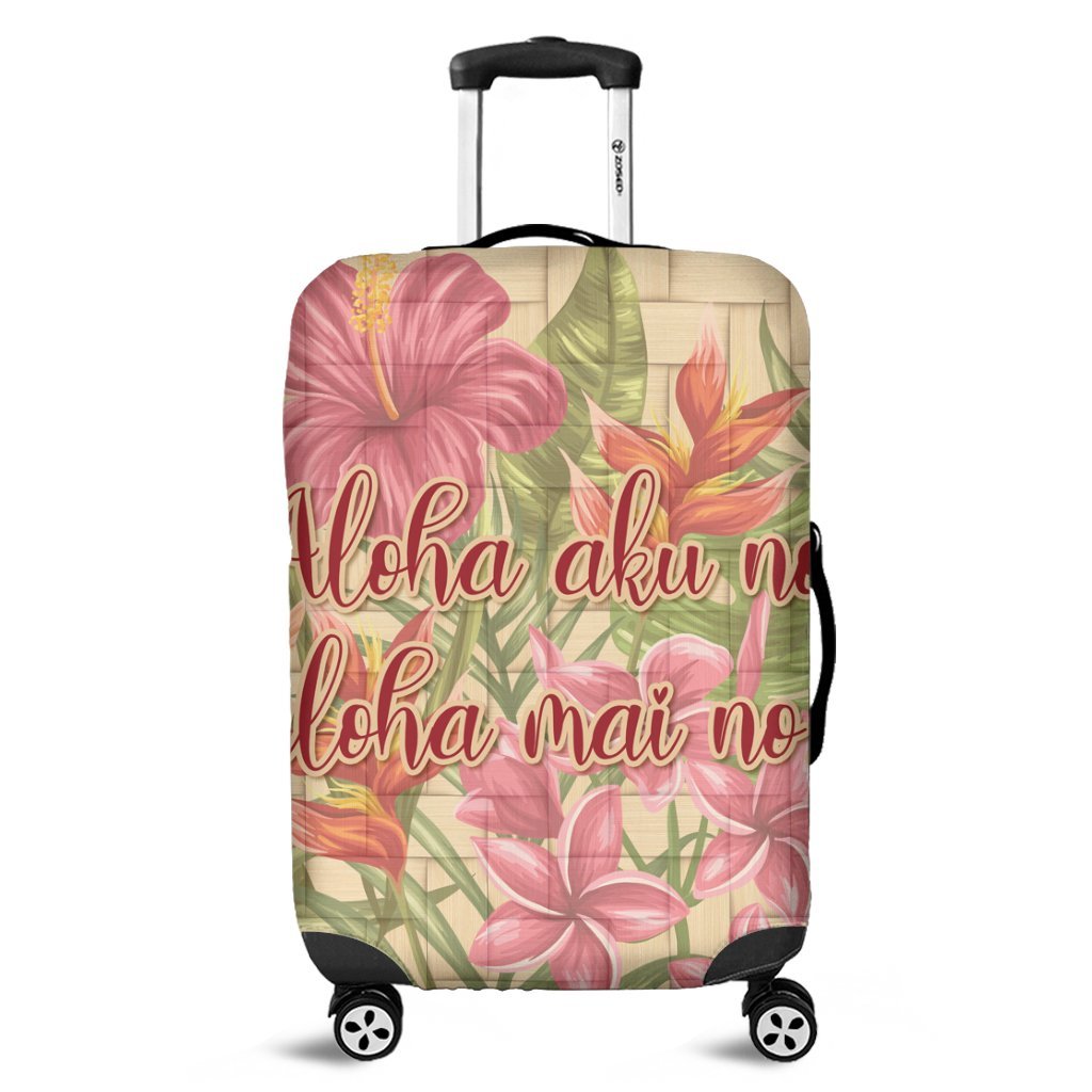 Hawaii Tropical Hibiscus Plumeria Luggage Covers - AH Black - Polynesian Pride