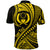 Custom Pohnpei Polo Shirt Federated States of Micronesia Gold Wave Style LT9 - Polynesian Pride