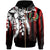 Pohnpei Zip Hoodie Vertical Stripes Style Unisex Red - Polynesian Pride