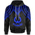 Pohnpei Hoodie Polynesian Armor Style Blue Unisex Blue - Polynesian Pride