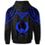 Pohnpei Custom Zip up Hoodie Polynesian Armor Style Blue - Polynesian Pride