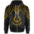 Pohnpei Custom Zip up Hoodie Polynesian Armor Style Gold Unisex Gold - Polynesian Pride