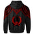 Pohnpei Hoodie Polynesian Armor Style Red - Polynesian Pride