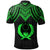 Pohnpei Polo Shirt Polynesian Armor Style Green - Polynesian Pride