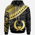 Pohnpei Custom Hoodie Ginger Lei Pattern Gold Unisex Black - Polynesian Pride