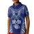 Personalised Toa Samoa Polo Shirt KID 685 USO Forever LT7 Kid Blue - Polynesian Pride