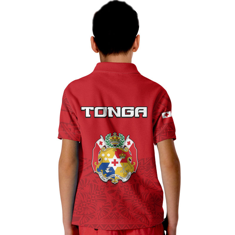 Polynesian Pride Tonga Rugby Tongan Kupesi Ngatu Design Polo Shirt LT9 - Polynesian Pride