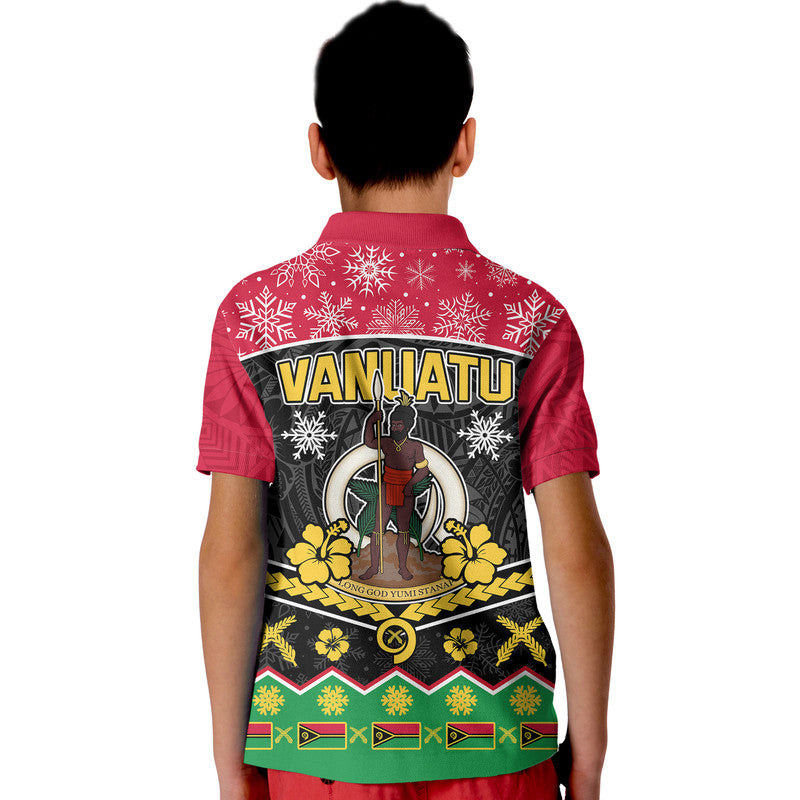Vanuatu Tribal Polynesian Christmas Vibe Polo Shirt LT9 - Polynesian Pride