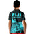 Fiji Rugby Sevens Kid Polo Shirt Tapa Palm Tree and Fijian Coat of Arms LT9 - Polynesian Pride