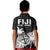 Fiji Rugby Sevens Kid Polo Shirt Tapa Palm Tree and Fijian Coat of Arms LT9 - Polynesian Pride