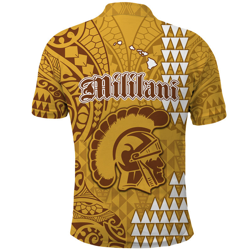 Hawaii Mililani High School Polo Shirt Tribal Kakau LT9 - Polynesian Pride