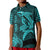 Custom Hawaii Polo Shirt Shark and Turtle Mix Kakau Turquoise LT9 - Polynesian Pride