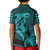 Custom Hawaii Polo Shirt Shark and Turtle Mix Kakau Turquoise LT9 - Polynesian Pride