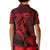 Custom Hawaii Polo Shirt Shark and Turtle Mix Kakau Red LT9 - Polynesian Pride