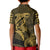 Custom Hawaii Polo Shirt Shark and Turtle Mix Kakau Gold LT9 - Polynesian Pride