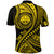 Custom Federated States of Micronesia Polo Shirt Gold Polynesian Wave Style LT9 - Polynesian Pride