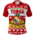 Custom Tonga Christmas Kilisimasi Fiefia Coat Of Arms Polo Shirt LT9 Red - Polynesian Pride