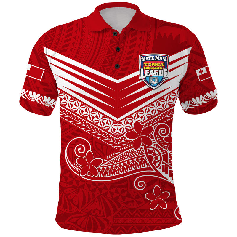 Custom Tonga Mate Maa Rugby Kupesi Polo Shirt LT9 Red - Polynesian Pride