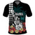 Custom Hawaii Ukulele Mix Hibiscus and Coconut Tree Polo Shirt Aloha Vintage Black Version LT9 Black - Polynesian Pride