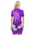 Fiji Day Polo Dress Flying Fijians Masi Kesa Style - Violet LT7 - Polynesian Pride