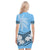 Fiji Day Polo Dress Flying Fijians Masi Kesa Style - Turquoise LT7 - Polynesian Pride