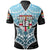 Custom Fiji Tapa Rugby Polo Shirt Armor Style Black - Polynesian Pride