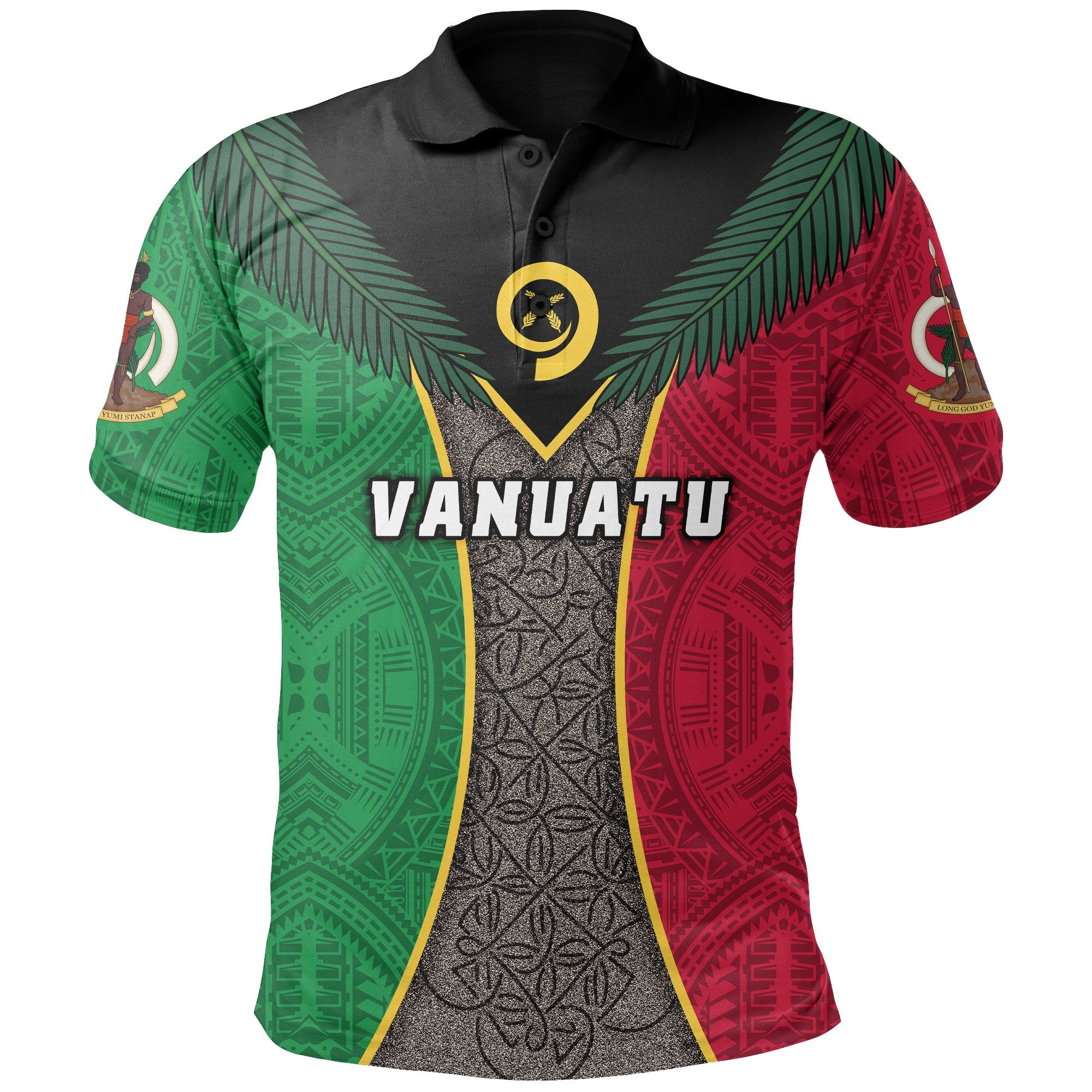 Vanuatu Polo Shirt Style Sand Drawing Unisex Green - Polynesian Pride