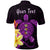 Custom Hawaii Turtle Polo Shirt Hawaiian Flowers Version Purple Elegant LT13 - Polynesian Pride