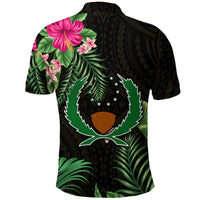 Custom Pohnpei Micronesia Gold Polo Shirt Tropical Flowers LT13 - Polynesian Pride
