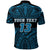 Custom Polynesian Rugby Polo Shirt Love Blue Custom Text and Number - Polynesian Pride