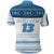 Custom Fiji Rugby Polo Shirt Impressive Version Blue Custom Text and Number - Polynesian Pride