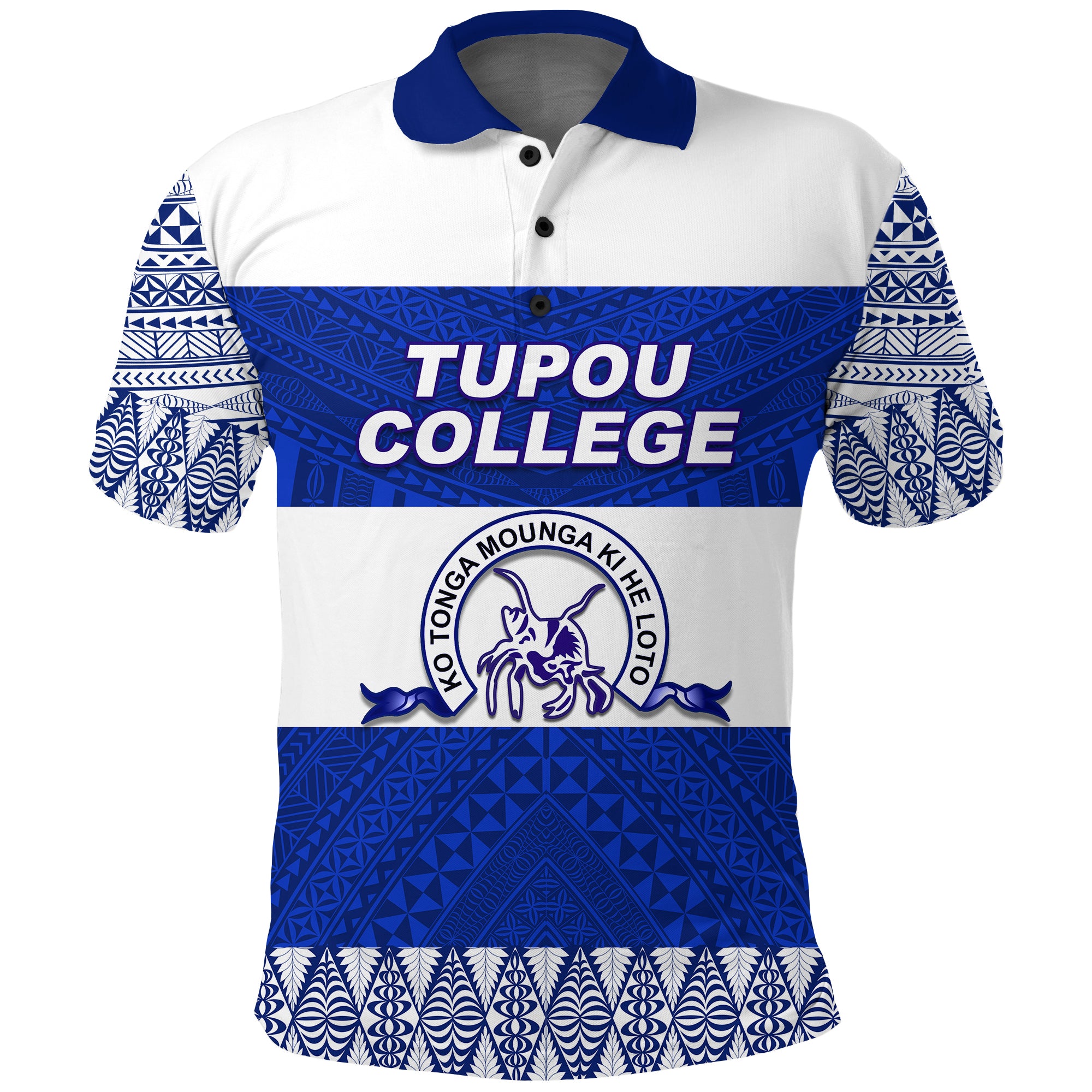 Tupou College Toloa Polo Shirt Version Special LT13 Unisex Blue - Polynesian Pride