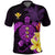 Custom Hawaii Turtle Polo Shirt Hawaiian Flowers Version Purple Elegant LT13 - Polynesian Pride